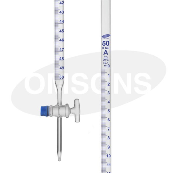 Burettes Straight Bore with Glass Key Screw Thread Class B