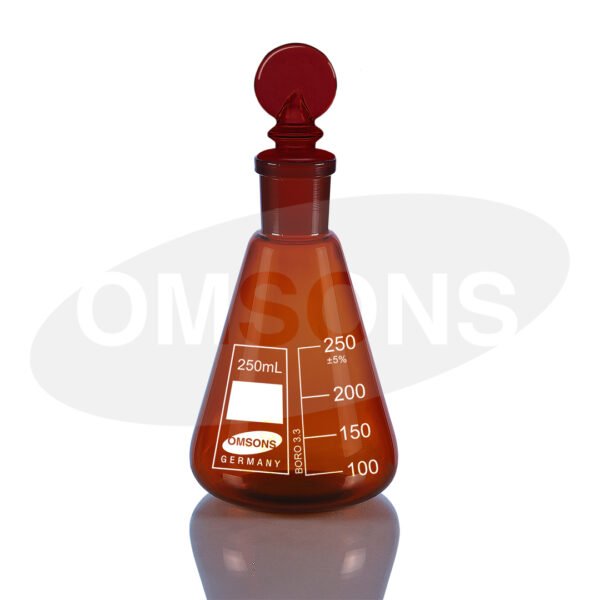 Erlenmeyer Flask Amber with Socket