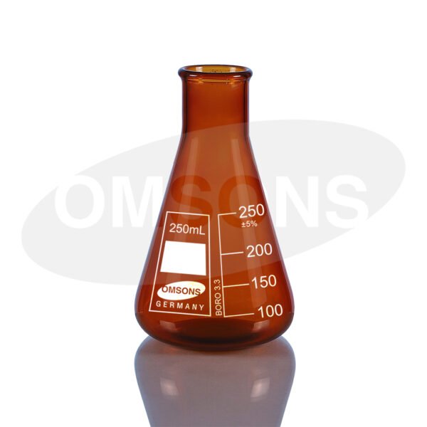 Erlenmeyer Flask Amber Narrow Mouth