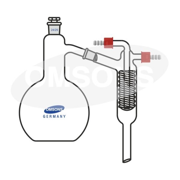 Distilling Apparatus with Friedrichs Condenser Interchangeable Joint and Stopper