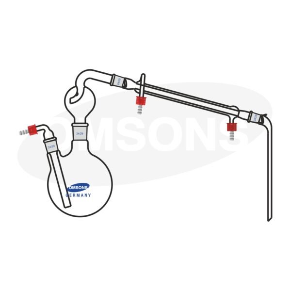 Steam Distillation Assembly with Double Neck Round Bottom Flask